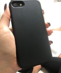 Anuck iPhone SE Case 2022/2020, iPhone 8 Case, iPhone 7 Case, Non-Slip Liquid Silicone Gel Rubber Bumper Phone Case Soft Microfiber Lining Hard Shockproof Protective Cases Cover 4.7", Black 32 61sigBl4mbL