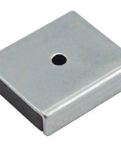 Master Magnetics Ceramic Latch Magnet Assemblies - Rectangular with Center Hole, Zinc Plated, 1" Length, 0.875" Width, 0..25" Height, 7 Pound Pull, Silver, Pack of 20, CA403CNX20 16 61siivTpmtL