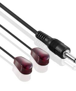 Alternative view of IR Infrared Emitter Extender Cable Extension (10 Feet 3Meter) Dual Head2 Eye 3.5mm Jack Infrared Red Transmitter Blaster Blink Eye Wire Cord Compatible with IR Repeater Extender System Kit, Xbox One