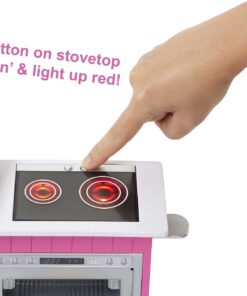 Barbie Kitchen Playset with Doll, Lights & Sounds, Food Molds, 5 Dough Colors and 20+ Accessories Standard 16 61skg4wwoL