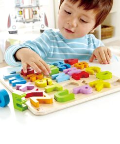 Hape Wooden Alphabet Puzzle| Wooden ABC Letters Colorful Educational Learning Puzzle Toy Board for Toddlers 20 61sklxv7ZNL
