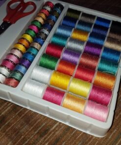 Michley Sewing Kits with100 Pieces, 32 Bobbins in, 1.0-inches by 8.0-inches by 9.8-inches, Multi-Color 1.00 x 8.00 x 9.80 inches 25 61smlIdRwUL