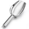 LIANYU Ice Scoop,8 Ounce Stainless Steel Food Scoop,Metal Ice Scoops for Family Cube Flour Beans, Utility Ice Scooper for Kitchen Bar Shop, Mirror Finish, Dishwasher Safe 1 Silver 40 61snpx43uyL