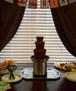 Sephra Select Chocolate Fountain Small 16-Inch Chocolate Fountain Machine for Melting Chocolate, Stainless Steel Heated Basin Chocolate Fountain for Kids and Parties, Whisper Quiet Motor, 4 To 6 LBS Select 16" Home Fountain 25 61sp5D3IybL