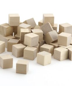 Hygloss Products Unfinished Wood Blocks - Blank Wooden Building Block Cubes – 3/4 Inches, 72 Pack 3/4