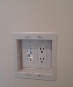 Arlington TVBU505-1 Recessed TV Box Wall Plate Kit Paintable 2-Gang, White Plastic 2 Gang 46 61ssK8bFbtL