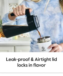 Takeya Cold Brew Coffee Maker with Black Lid Pitcher, 1 qt 24 61stOisKumL