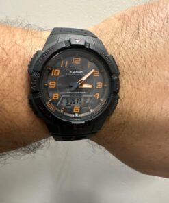 Casio Men's AQS800W Slim Solar Multi-Function Ana-Digi Sport Watch Black 38 61sugnRuh8L