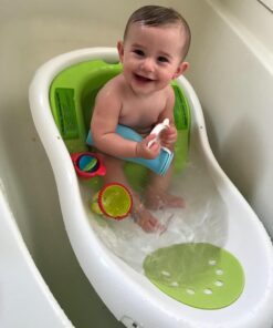 Fisher-Price 4-in-1 Sling 'n Seat Tub, Green, Convertible Baby to Toddler Bath Tub with Seat and Toys Standard Packaging 35 61svUz4DFnL