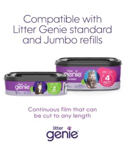 Litter Genie Plus Pail (Black) | Cat Litter Waste Disposal System for Odor Control | Includes 1 Square Refill Bag 39 61svY4dZXJL