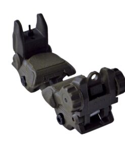 Sniper Tactical Folding BACKUP Iron Sight Tower Set; Front and Rear BUIS Combo Set; Polymer; Black 13 61swIeuoLoL