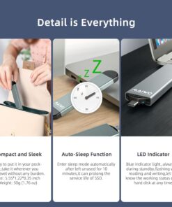 MAIWO M.2 SSD Enclosure Adapter,USB C USB3.1 to M.2 NVME/SATA,MAX 10Gbps,Support 4TB Storage Expansion,Support M or B+M Key,Aluminum Alloy,Automatic Sleep,Dual Interface (FIts 2230/2240/2260/2280) 17 61syBDkrbLL