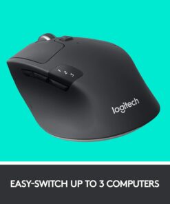 Logitech M720 Triathlon Multi-Device Wireless Mouse, Bluetooth, USB Unifying Receiver, 1000 DPI, 8 Buttons, 2-Year Battery, Compatible with Laptop, PC, Mac, iPadOS - Black 39 61syjYCywsL