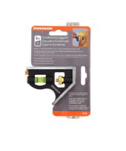 Swanson Tool Co TC130 6 inch Combo Square with Stainless Steel Rule, Cast Zinc Body with Bubble Vial, and Brass Bolt 9 61szukBlMAL