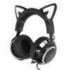 Acogedor Gaming Headset, 8 Color RGB Lighting Effects 3 Sound Modes Cat Ear PC Gaming Headphones with Microphone and Touch Switch, 3.5mm Jack 56 61t AtWEhKL