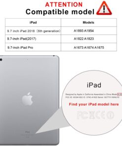 SPARIN 2 Pack Screen Protector Compatible with iPad 6th 5th Generation/iPad Air 2/ iPad Pro 9.7, Tempered Glass Screen Protector 40 61t gq7DCZL