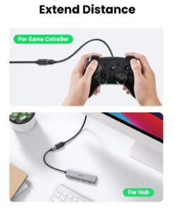 UGREEN USB Extender, USB 3.0 Extension Cable Male to Female USB Cable High-Speed Data Transfer Compatible with Webcam, Gamepad, USB Keyboard, Mouse, Flash Drive, Hard Drive, Oculus VR, Xbox 6 FT 6.6 FT 15 61t0607EfjL