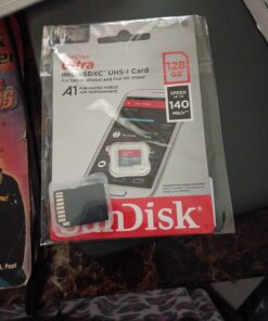 SanDisk 128GB Ultra MicroSDXC UHS-I Memory Card with Adapter - 100MB/s, C10, U1, Full HD, A1, Micro SD Card - SDSQUAR-128G-GN6MA 31 61t0baCi6L