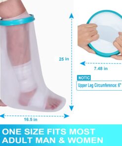 Alternative view of Lxuemlu Waterproof Leg Cast Cover for Shower and Bath, Reusable Sealed Watertight Foot Protector to Keep Wound & Bandages Dry, Perfect Fit for Leg Foot Ankle and No Mark on Skin
