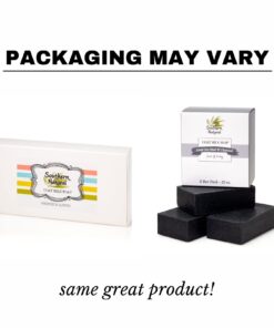 Southern Natural Activated Charcoal Soap Bar (3 Pack) Charcoal Face Soap, Acne Soap and Body Soap For Sensitive Skin. Made With Dead Sea Mud, Goat Milk & Peppermint Essential Oil. 4-4.5 oz bars 4 Ounce (Pack of 3) 18 61t1pBpi7yL