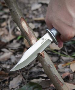 Mossy Oak Fixed Blade Bowie Knife, 2-piece Hunting Knife with Leather Handle Featuring Laser Pattern, Sheath Included 26 61t4M8U toL