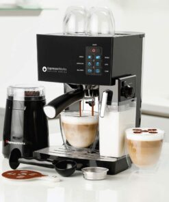 EspressoWorks 19-Bar Espresso, Latte and Cappuccino Maker 10-Piece Set - Brew Cappuccino and Latte with One Button - Espresso Machine with Milk Steamer 1250W - Coffee Gifts (Black) Black 26 61t4bRDZUJL