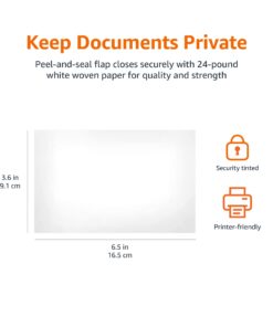 Amazon Basics #6 3/4 Security-Tinted Envelopes with Peel & Seal, 300-Pack, White 17 61t6FaWCvjL