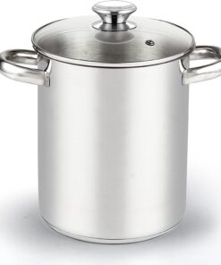 Cook N Home Deep Fryer Pot, Japanese Tempura Small Stainless Steel Deep Frying Pot, 304 Stainless Steel with Oil Drip Drainer Rack, Glass Lid, 6.3 inch/ 4Quart, for Kitchen French Fries, Chicken 18 61t7Oen8QjL