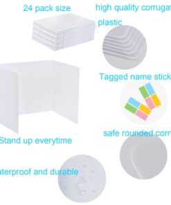 24 Pack Privacy Shields for Student Desks, Privacy folders for Student Testing Desk dividers- Includes Extra Labels 24 20 61t8YUBFuNL