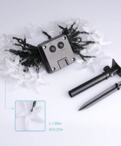 Original Starfish Solar String Lights, 20ft 30 LED Fairy Halloween Christmas Lights Decorative Lighting for Indoor/Outdoor, Garden, Home, Patio, Lawn, Party and Holiday Decorations(Warm White) 9 61t8gxFGV6L