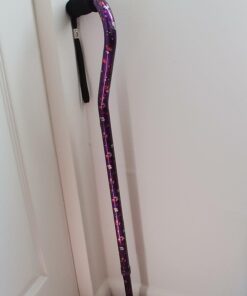 NOVA Designer Walking Cane with Offset Handle, Lightweight Adjustable Walking Stick with Carrying Strap Purple Bliss Design 11 61t9H6dRxL
