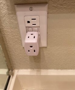 GE 3-Outlet Extender, Grounded Wall Tap, Adapter Spaced, 3-Prong, Multiple Plug, Power Splitter, Cruise Essentials, Use for Home Office School Dorm, UL Listed, White, 58368 1 Pack 3 Outlet | 3-Prong Cube 59 61tB zF8n9L