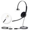 Yealink Phone Headsets for Office Phones YHS34 Lite QD to RJ9 Wired Headset Compatible with Poly Snom Grandstream Phones Desk Landline Headset with Microphone -Mono/72g/2.1m Cable Foamy Ear Cushions - Mono Compatible with Yealink|Poly|SNOM|Grandstream 43 61tBzbmeYkL