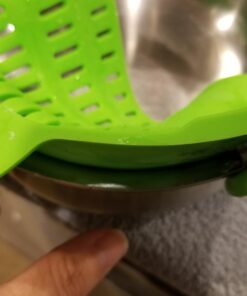 Kitchen Gizmo Snap 'N Strain Strainer, Clip On Silicone Colander, Fits all Pots and Bowls - Lime Green 42 61tDONBl0zL