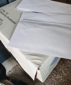 Amazon Basics #10 Security Tinted Business Envelopes, Moisture Sealed, 4-1/8 x 9-1/2 Inch, Pack of 500, One Size, White 37 61tF dTGvQL