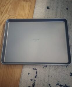 Calphalon Baking Sheets, Nonstick Baking Pans Set for Cookies and Cakes, 12 x 17 in, Set of 2, Silver 2-pc Baking Sheet 17 61tFhwugCnL