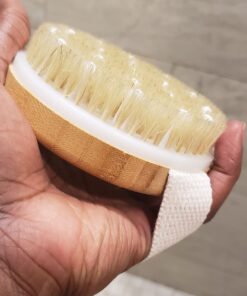 CSM Dry Body Brush for Beautiful Skin - Solid Wood Frame & Boar Hair Exfoliating Brush to Exfoliate & Soften Skin, Improve Circulation, Stop Ingrown Hairs, and Reduce The Appearance Cellulite 60 61tG7vF9EpL