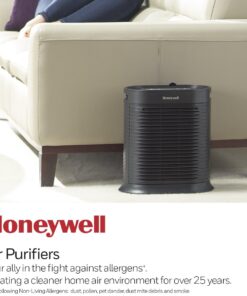 Honeywell HPA100 HEPA Air Purifier for Medium Rooms - Microscopic Airborne Allergen+ Reducer, Cleans Up To 750 Sq Ft in 1 Hour - Wildfire/Smoke, Pollen, Pet Dander, and Dust Air Purifier – Black Medium Room 32 61tHRJ9Vg2L