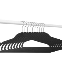 Alternative view of Closet Complete Model_Name.Value Supreme Quality, Heavyweight, 85-Gram, Virtually-Unbreakable Velvet, Ultra-Thin, Space Saving, No-Slip Suit Hangers, 360° Spinning Chrome, 50, Black, 50 Count Chrome Hook