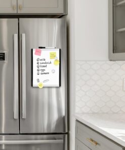 Amazon Basics Small Dry Erase Whiteboard, Magnetic White Board with Marker and Magnets - 8.5" x 11", Plastic/Aluminum Frame 8.5"x11" 30 61tJ8zVarDL