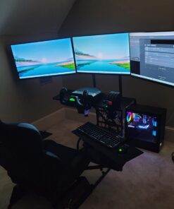 Volair Sim Universal Flight or Racing Simulation Cockpit Chassis with Triple Monitor Mounts 36 61tJcOjPUvL 1