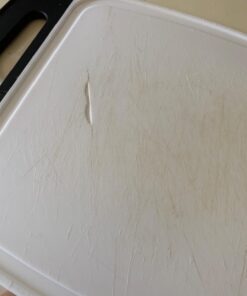 The Original Gorilla Grip Oversized 100% BPA Free Reversible Durable Kitchen Cutting Board Set of 3, Dishwasher Safe, Nonslip Handle Border Plastic Boards, Juice Grooves, Chopping Food, Cooking, Black Large (Pack of 3) Black/White 38 61tJtfZCHL