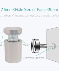 1/2" x 1" Stainless Steel Standoff Screws for Acrylic Signs - Lantee 20 Pcs Glass Picture Frame Standoff Mounts Hardware Bolts, 12mm x 25mm 1/2" x 1" / 12 x 25mm 14 61tK1CUNMNL
