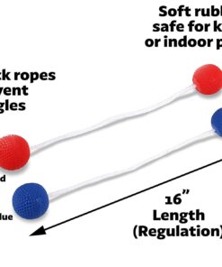 GoSports Ladder Toss Indoor & Outdoor Game Set with 6 Soft Rubber Bolo Balls and Travel Carrying Case - Choose Pro or Classic Classic Ladder Toss 25 61tKIq79Z7L 1