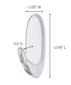 Command Medium Wall Hooks, Damage Free Hanging Wall Hooks with Adhesive Strips, No Tools Wall Hooks for Hanging Christmas Decorations, 7 Clear Wall Hooks and 12 Command Strips 24 61tLKi f6RL