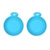 PetBonus Silicone Pet Can Lids, Dog Cat Food Can Cover, Universal Size Can Tops, 1 fit 3 Standard Size Food Cans, BPA Free Dishwasher Safe Blue + Blue 41 61tM eoWEaL