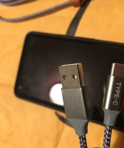 BrexLink USB C Cable, Type C Charger USB 3A Charging Cable Fast Charge for Samsung Galaxy S22 Plus Ultra S21 S22 Plus, Moto G7 G8, Other USB Type c Charger (6.6ft+6.6ft, Grey)… 6.6ft+6.6ft 40 61tM2RB74aL