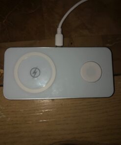 2 in 1 Wireless Charger, 15W Dual Wireless Charging Pad for iPhone 15/15 Pro/14/14 Pro/13/13 Pro/12/12 Pro/11/X, Samsung S23/S22/S21, Airpods 3/2/Pro, iWatch 8/7/6/SE/5/4/3/2(with QC 3.0 Adapter) White 38 61tMBOdoXEL