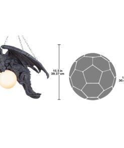 Design Toscano Nights Fury Dragon Gothic Decor Hanging Light Fixture, 21 Inch, Greystone 14 61tOAbwZ2pL