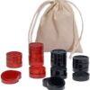 WE Games Checkers Pieces Only, Wooden Checker Board Game Pieces, 24 Red and Black Stackable Player Pieces with a Drawstring Storage Bag, 1.5 Inch Diameter Carved Versatile Backgammon Game Pieces 3 61tPhVjP9SL
